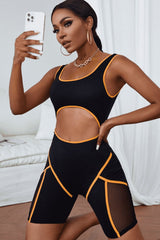 Cutout Grecian Neck Twisted Romper  gap romper womens  rompers for women near me  Halter Neck Sports Romper  women's nike romper  womens nike rompers  activewear apparel  activewear stores near me  women's activewear near me  activeLong Sleeve Sports Top