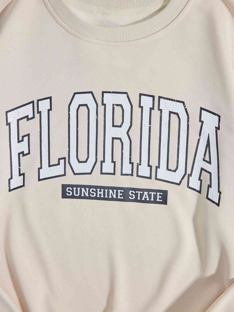 FLORIDA SUNSHINE STATE Dropped Shoulder Sweatshirt - Queen Energy Boutique